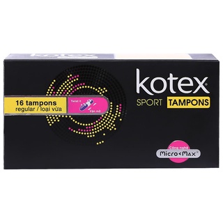 Băng Vệ Sinh Ống Kotex Sport Tampons Loại Vừa 16 Miếng - Tampons Regular