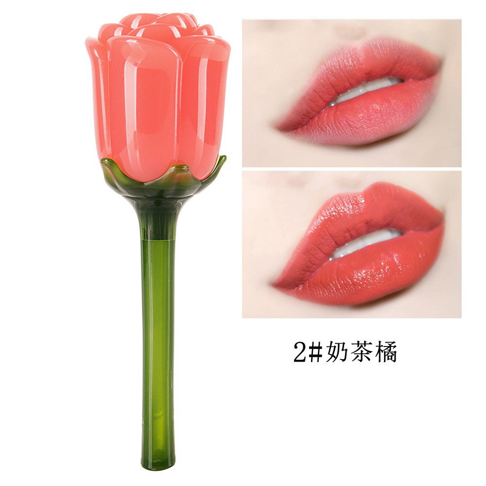 HANDAIYAN rose lip glaze is not easy to fade, non-stick cup gloss, waterproof non-marking lipstick, moisturizing