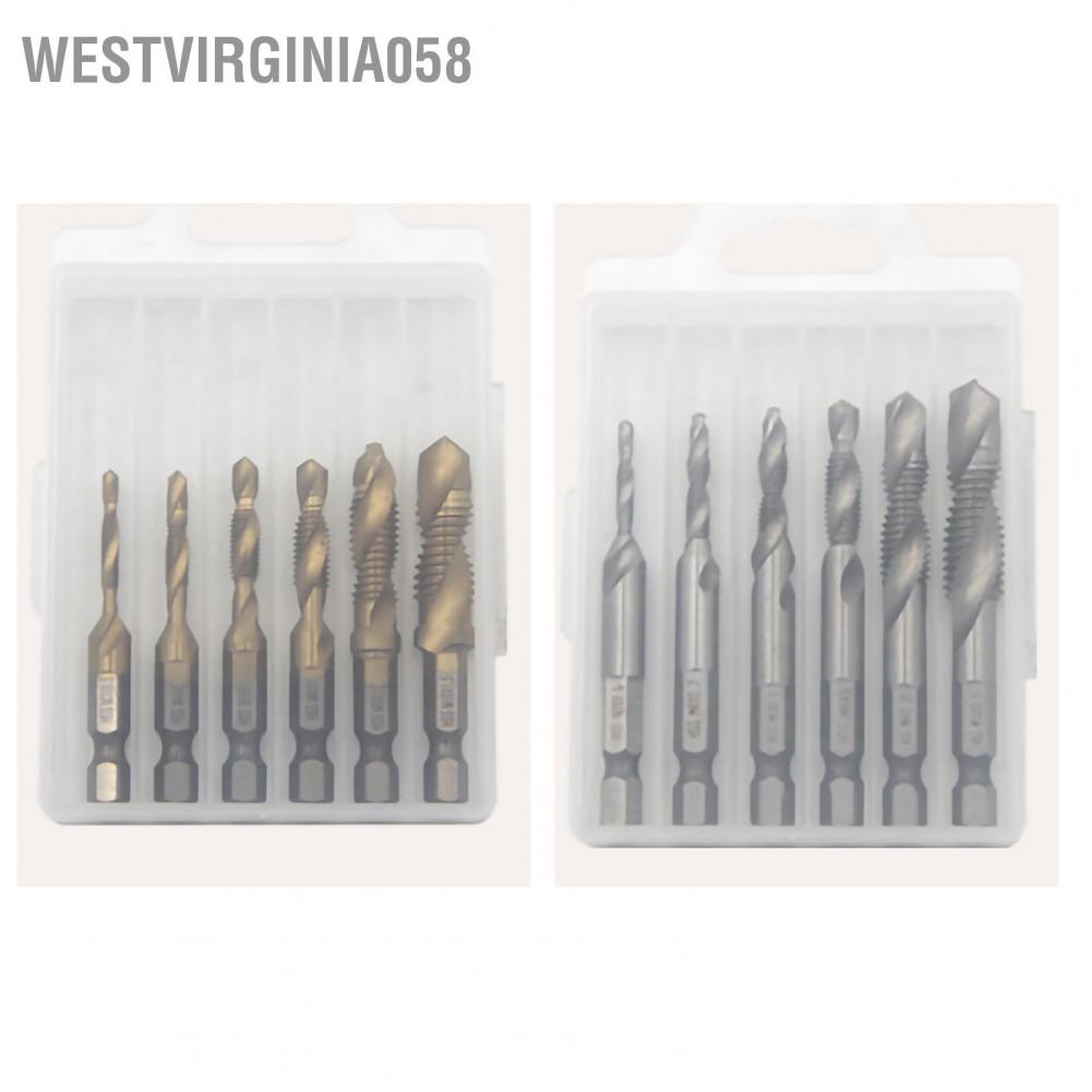 Westvirginia058 Westvirginia058 6 cái Vòi khoan ren tốc độ cao Công cụ khai thác tổng hợp bằng thép để