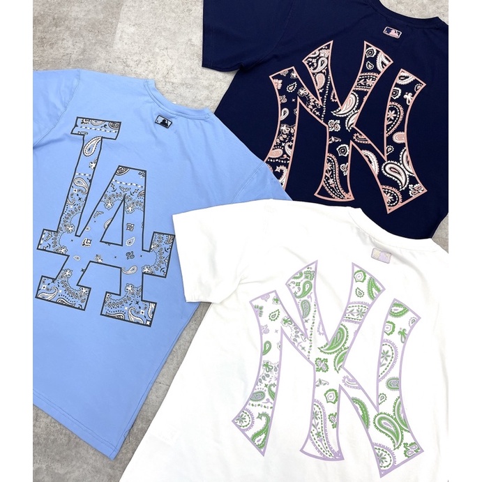 Áo thun MLB hoạ tiết nam nữ full tag
