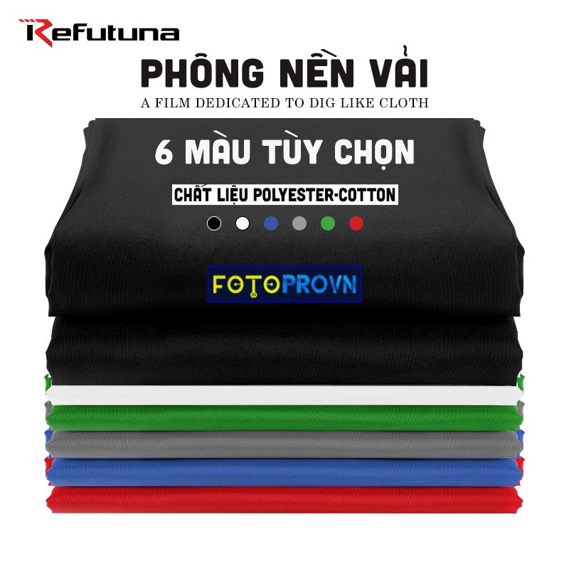 Phông nền vải sản phẩm chuyên dụng dành cho studio lớn, nhỏ có kích thước tiêu chuẩn 3m2 x 1m chất liệu polyester-cotton