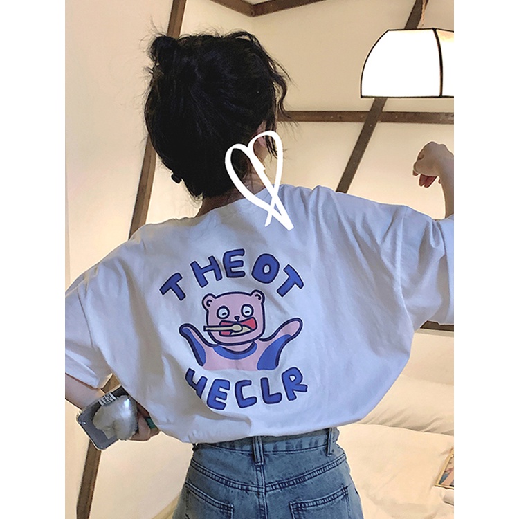 NRVP Áo Thun Nữ Tay Ngắn In Hình Phong Cách Hàn Quốc Thời Trang Mùa Hè 2022