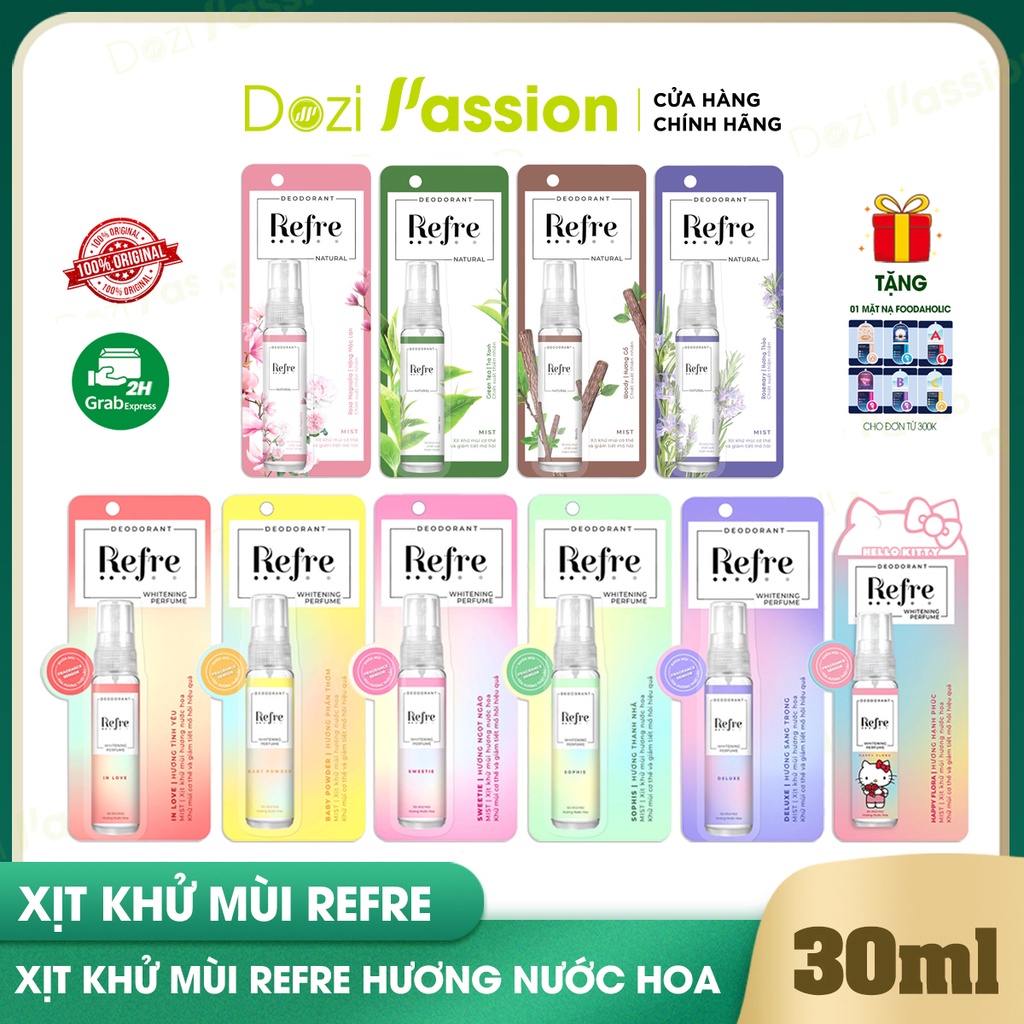 Xịt Khử Mùi Refre Dưỡng Trắng Hương Nước Hoa Refre Whitening 30ml | BigBuy360 - bigbuy360.vn