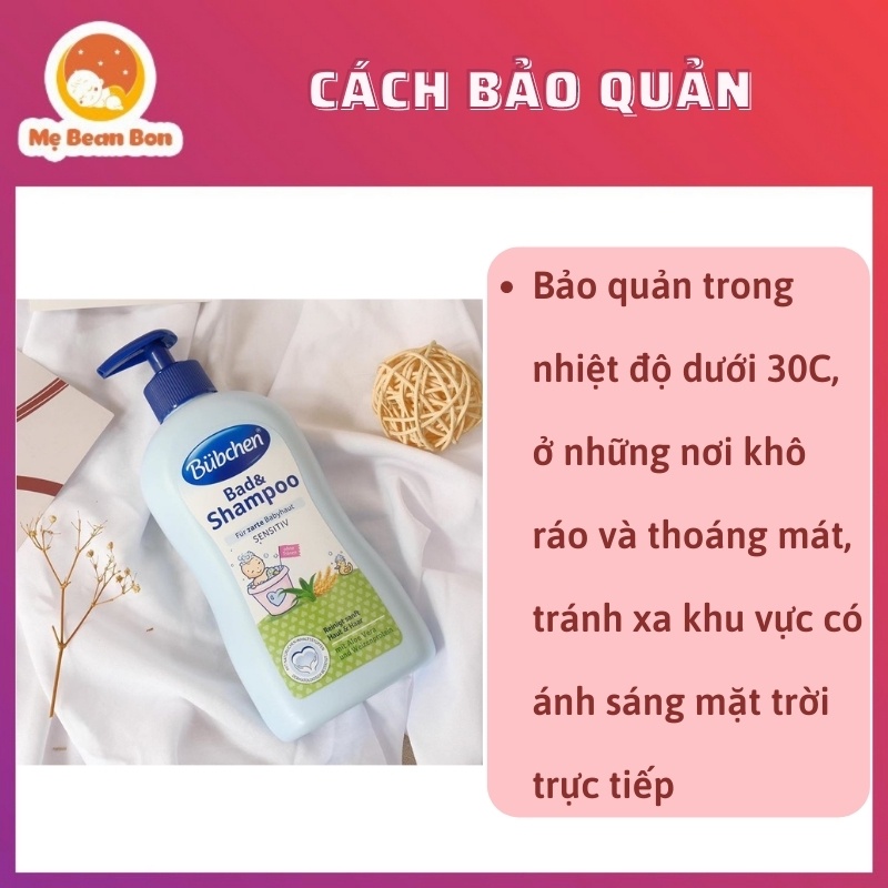 Sữa Tắm Gội Bubchen Đức 400ml Có Vòi Cho Bé Từ Sơ Sinh