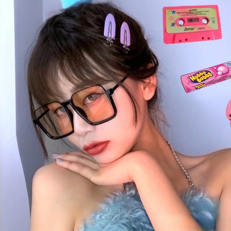 Kính Chống Nắng Nửa Gọng Hình Vuông Cỡ Lớn Thời Trang Mùa Hè