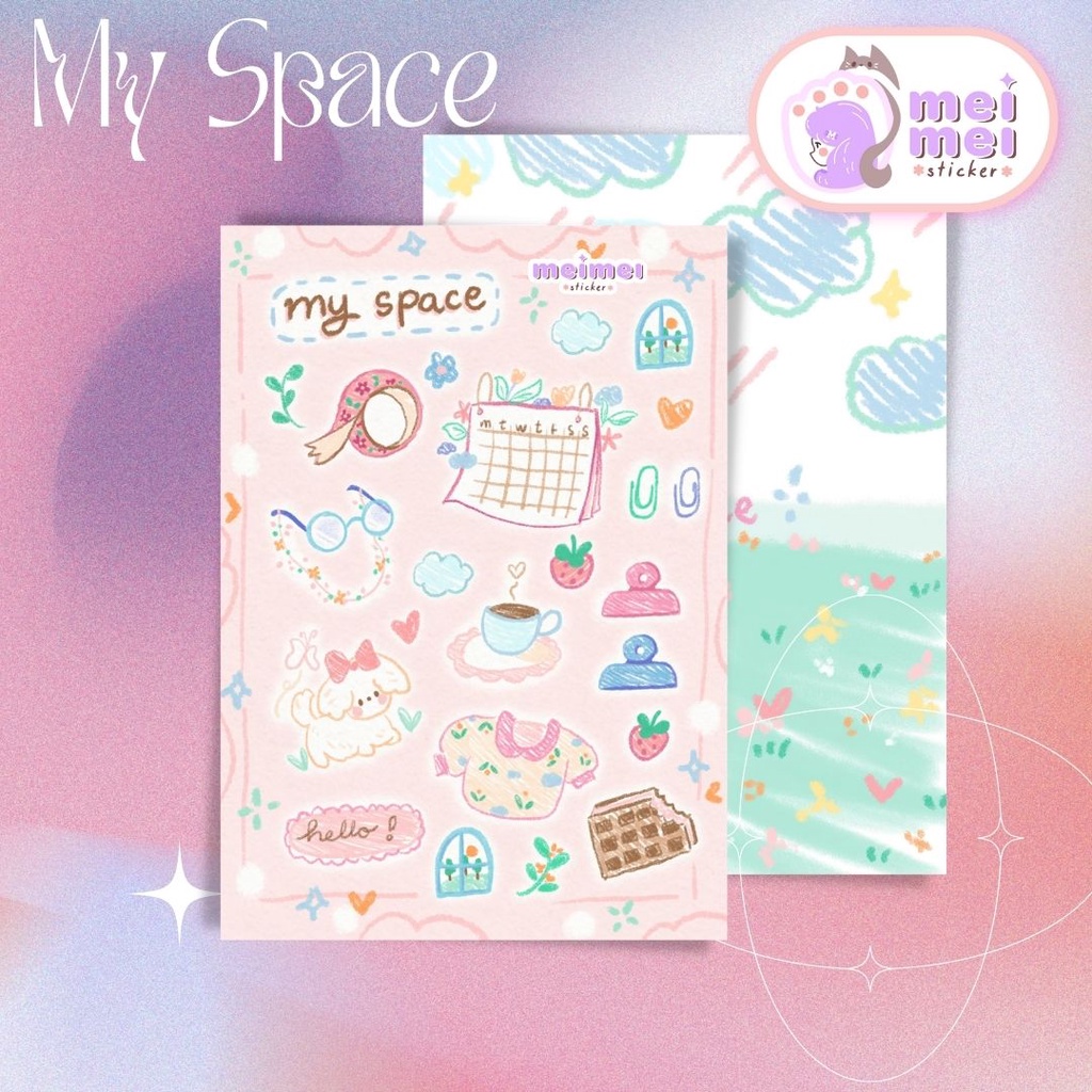 My Space - Sticker kim tuyến - Meimei Sticker