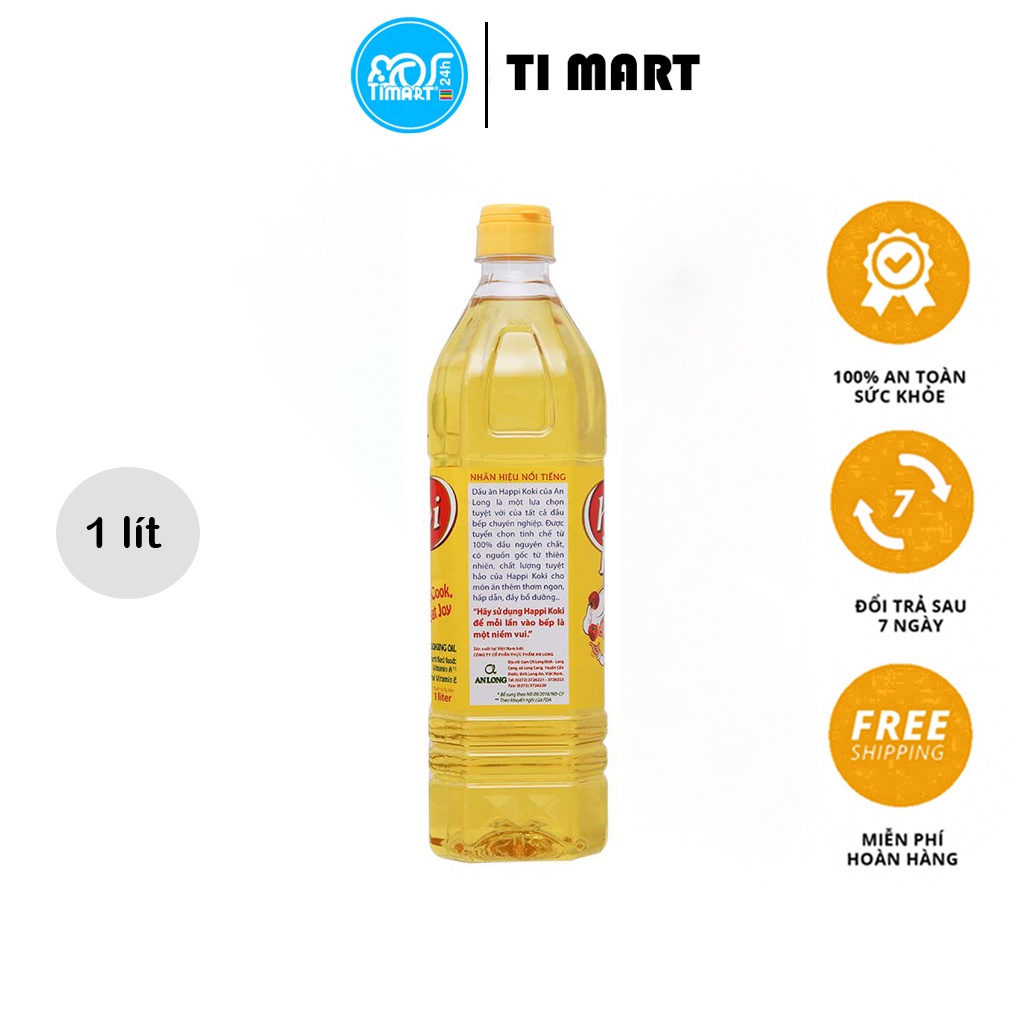 Dầu ăn cao cấp Happi Koki chai 1 lít