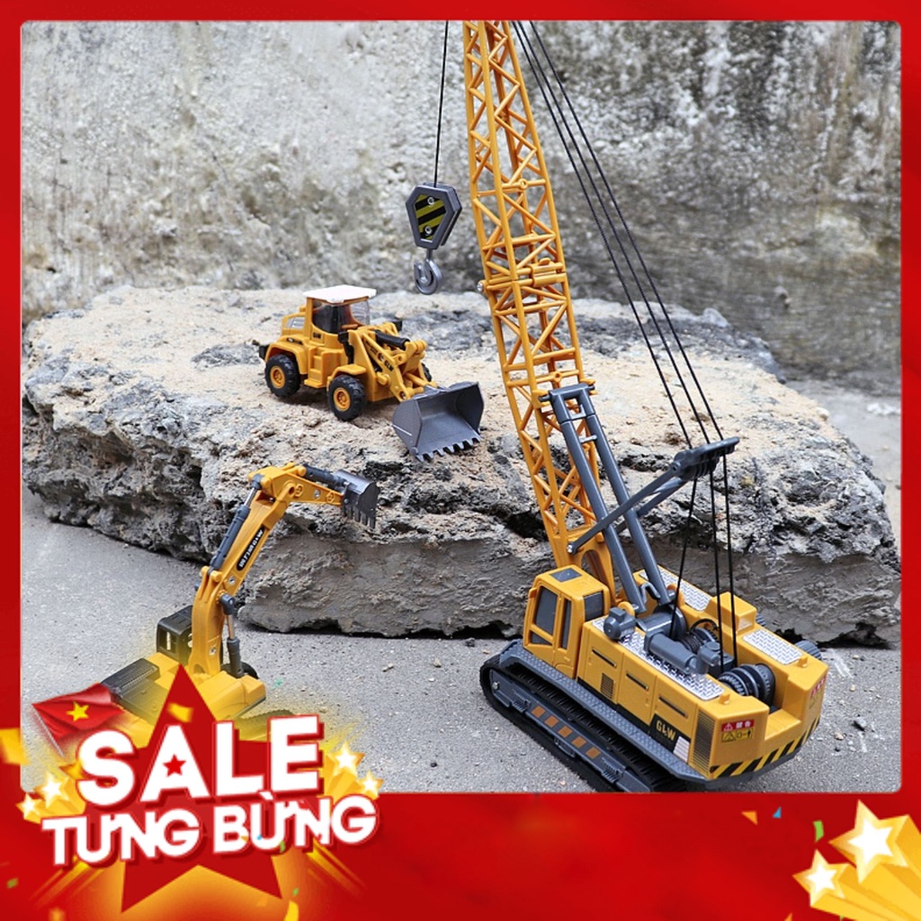 Xe đồ chơi mô hình công trình xây dựng cho bé nhựa an toàn, bền đẹp rất nhiều chủ đề