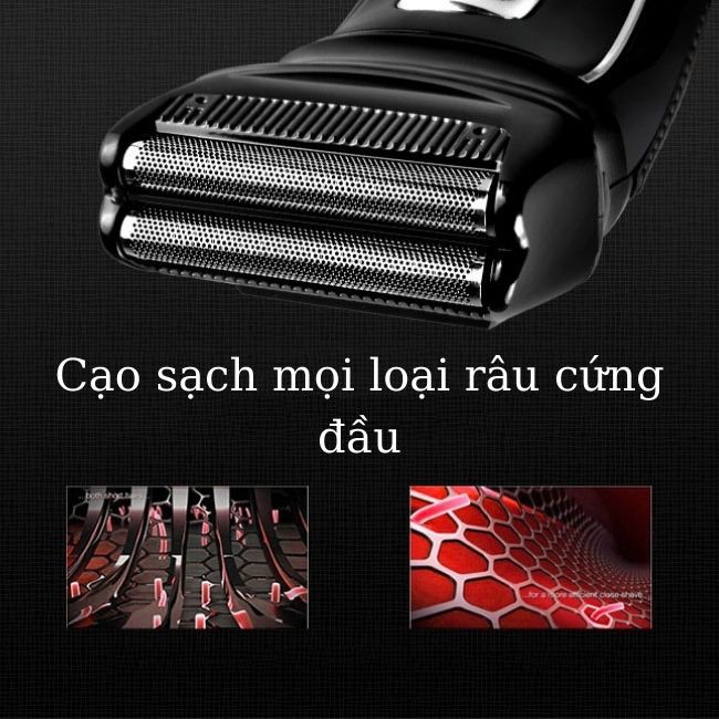 Máy Cạo Râu Cầm Tay Đa Năng Mini Cạo Khô Không Rát Kemei 8013 Chính Hãng