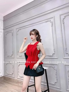 Áo lệch vai peplum siêu yêy