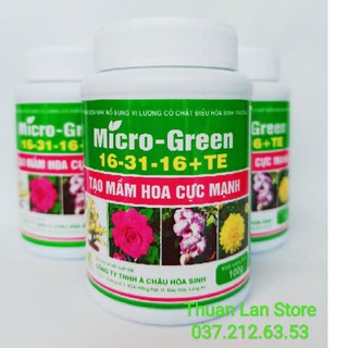 Combo Bộ 3hũ Phân Bón Kích Ra Hoa Mincro-Green 16-31-16 100g