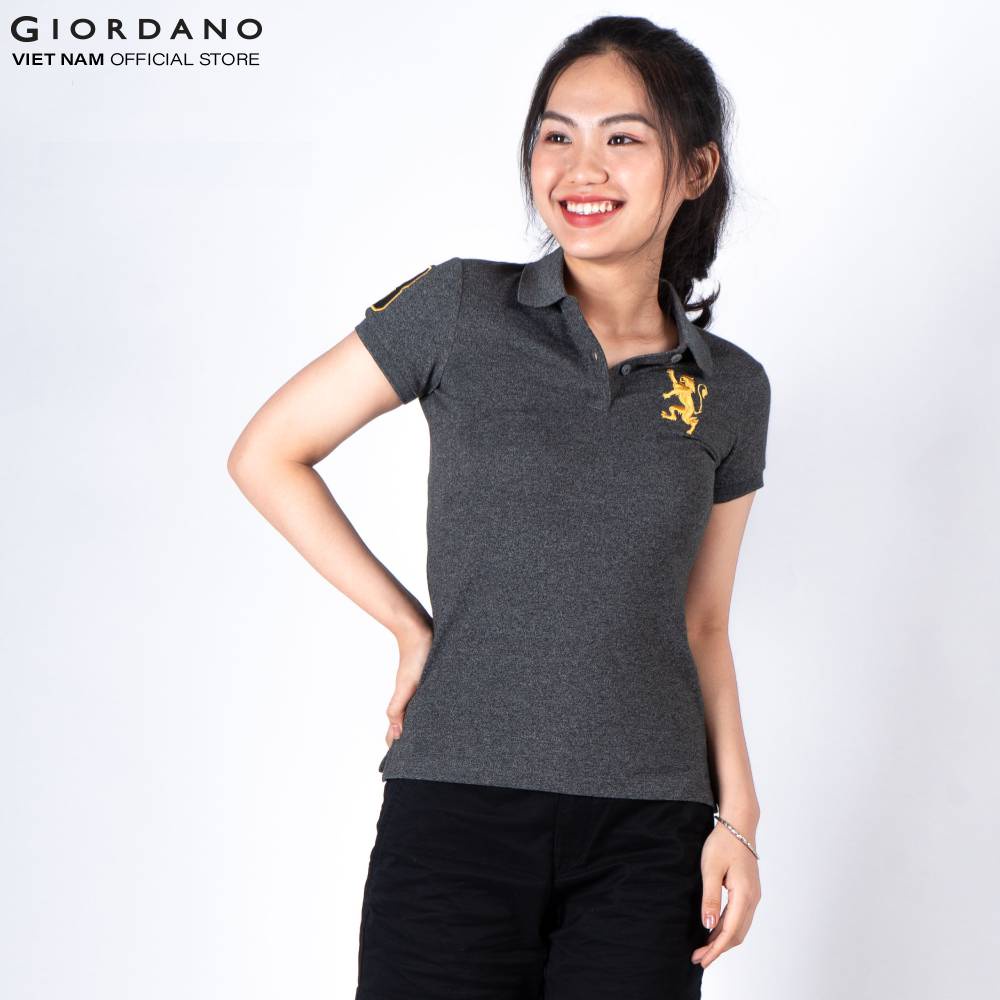 Áo Thun Nữ Polo Màu Xám Giordano 0531738113