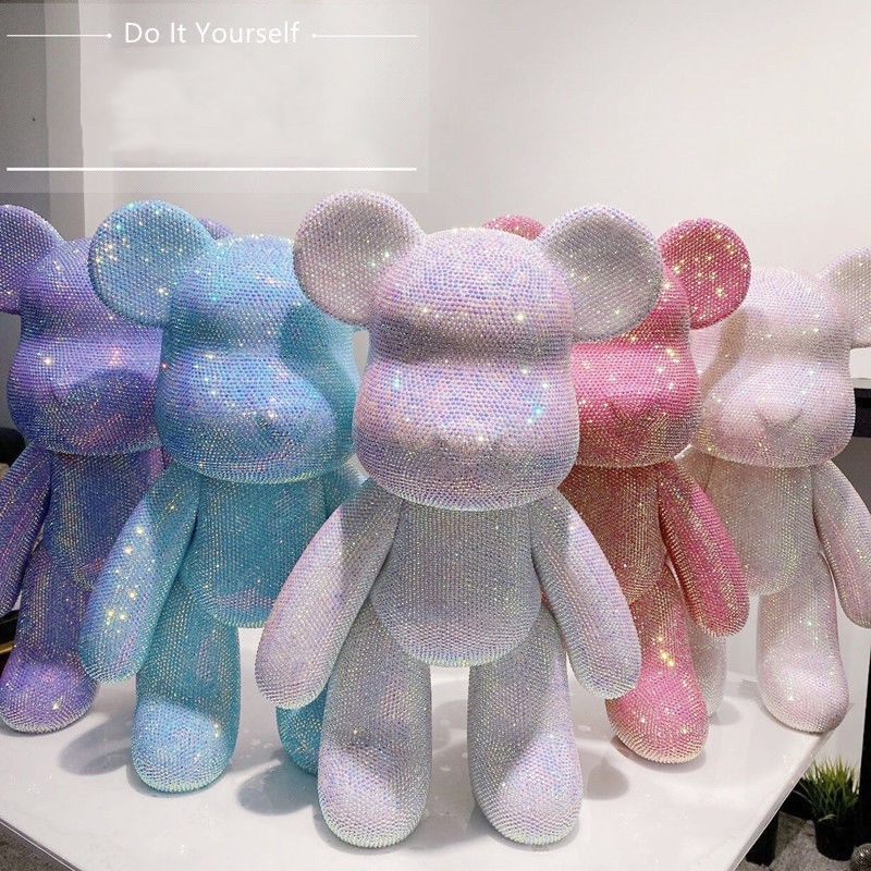 [Mã LIFEXANH03 giảm 10% đơn 500K] Gấu đính đá handmade bearbrick size 23cm