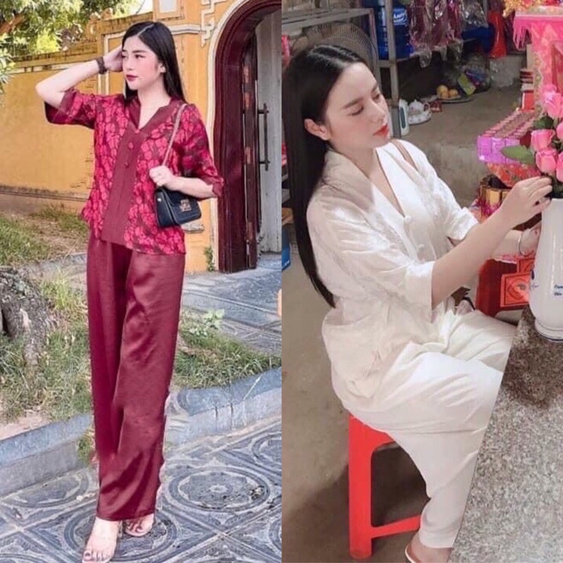 Đồ lam Đi Chua ✅Bà Lai 3 Nút Gấm ✅