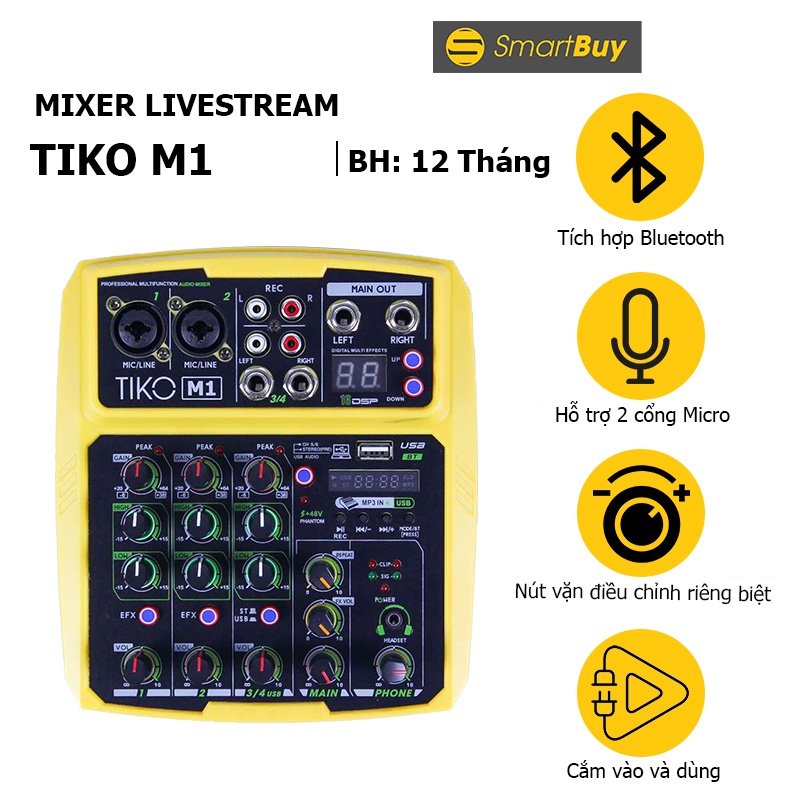 Mixer Livestream TIKO M1 hát karaoke online - Hàng chính hãng