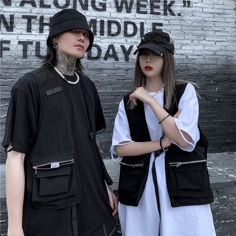 Áo Khoác Cargo Không Tay Thời Trang Mùa Hè Phong Cách Hip Hop Dành Cho Cả Nam Và Nữ 2021