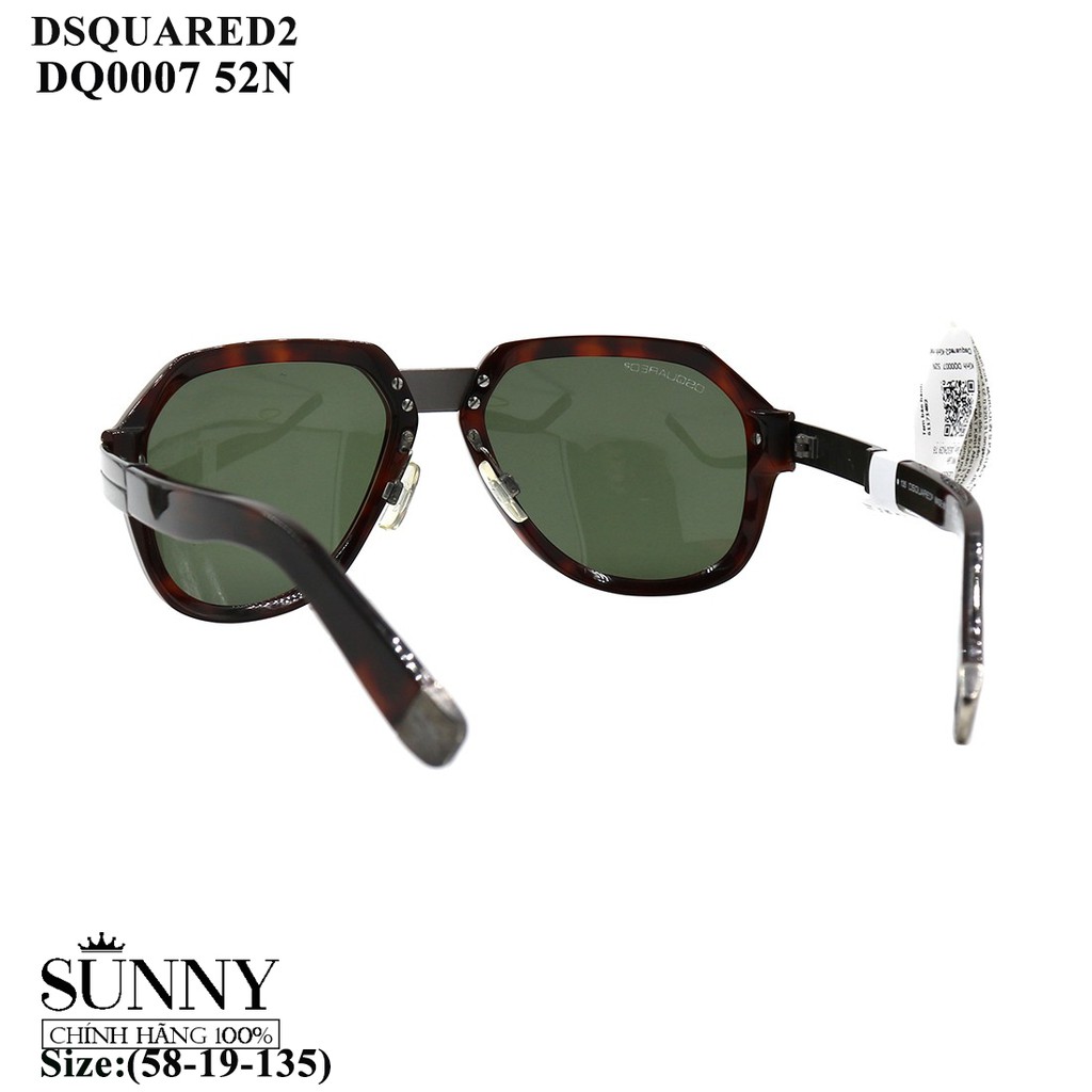 Kính mát nam nữ thời trang Dsquared2 DQ0007 nhiều màu chính hãng, thiết kế dễ đeo bảo vệ mắt