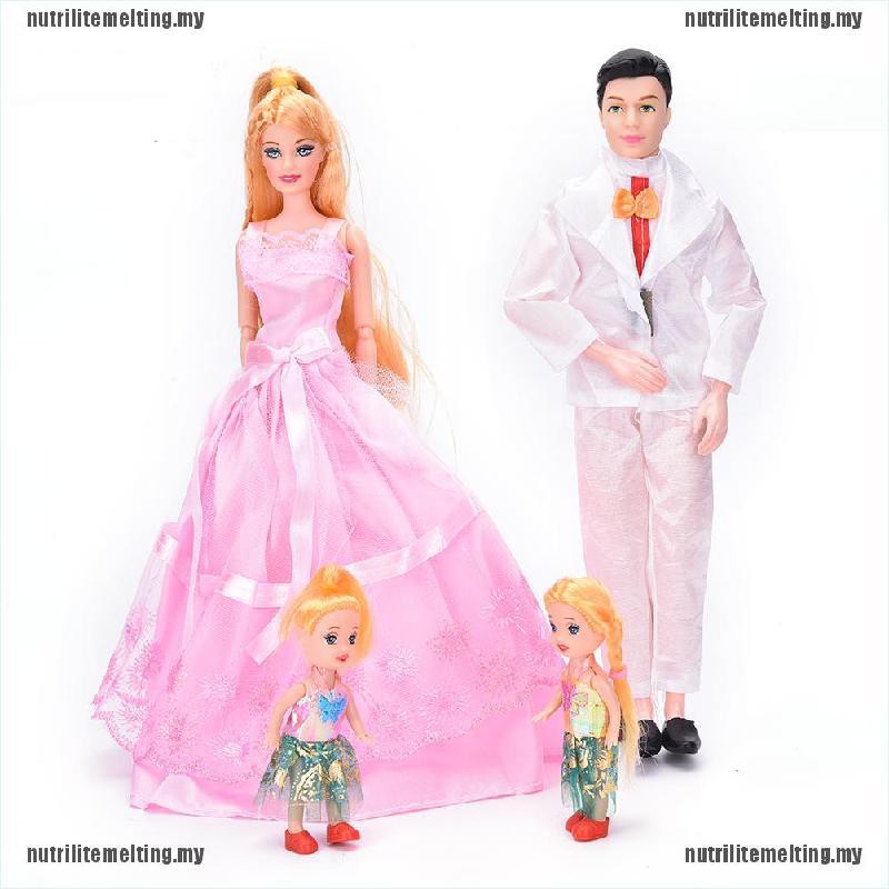 Bộ Búp Bê Barbie Gia Đình 4 Người 1 Bố / 1dad / 2