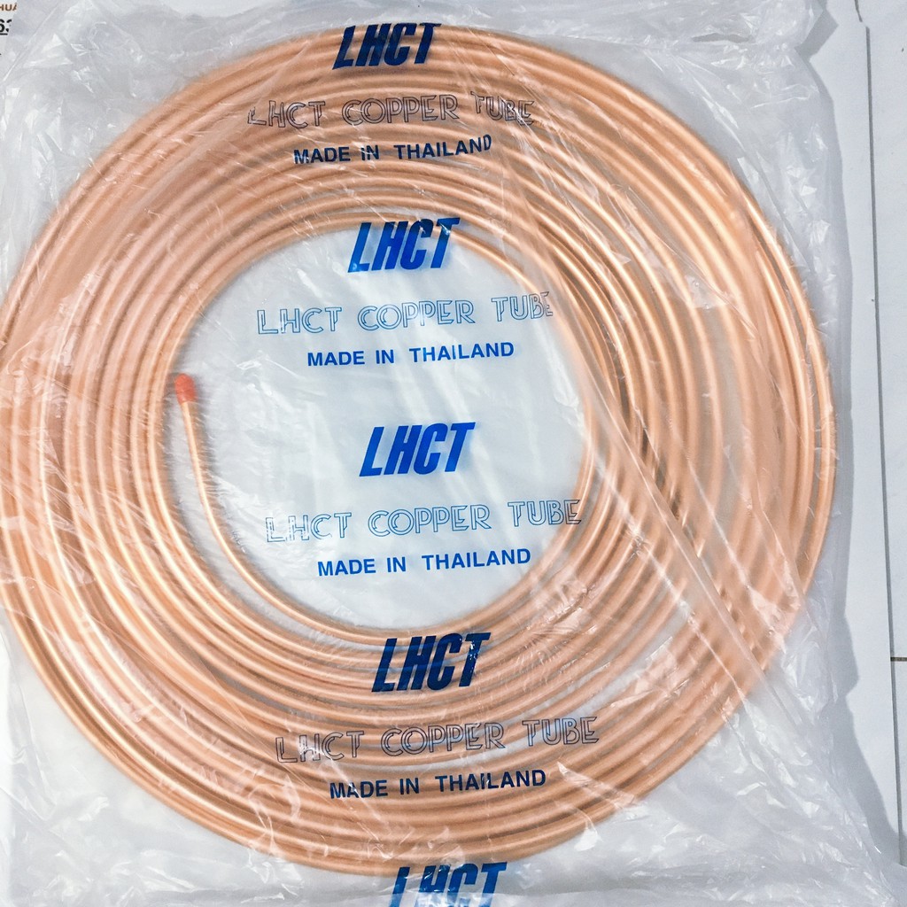 Ống đồng máy lạnh phi 10 Thái Lan LHCT dày 7 zem - đơn giá của 1 mét