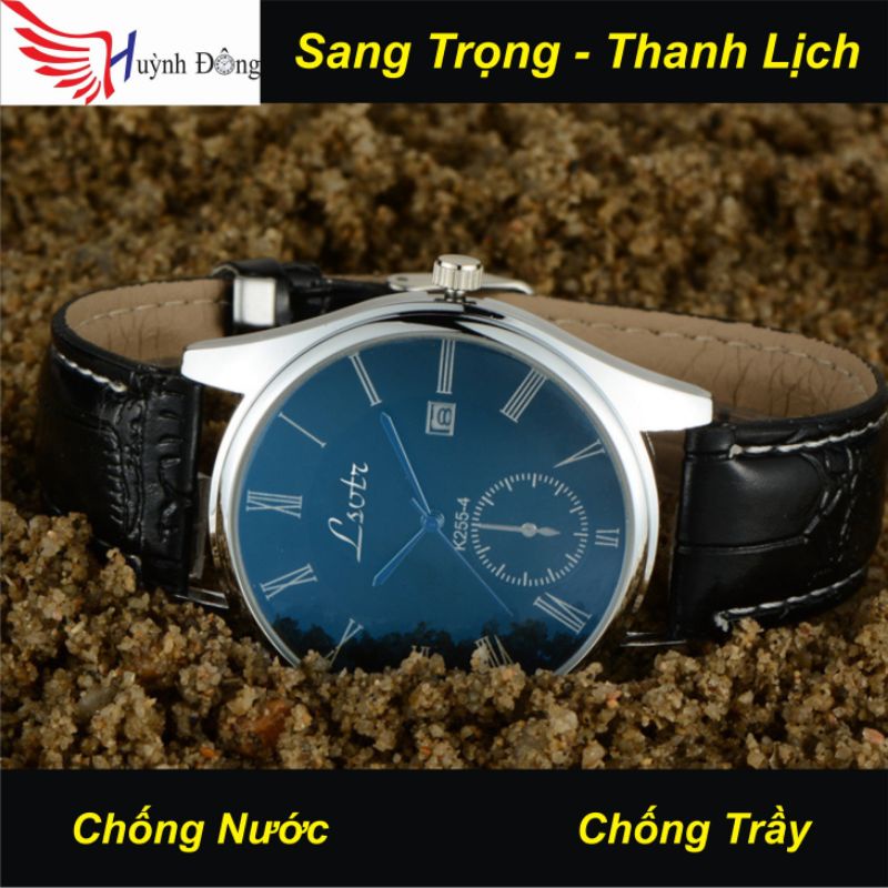 Đồng Hồ Nam LSVTR Dây Da Thời Trang - Có lịch Tây