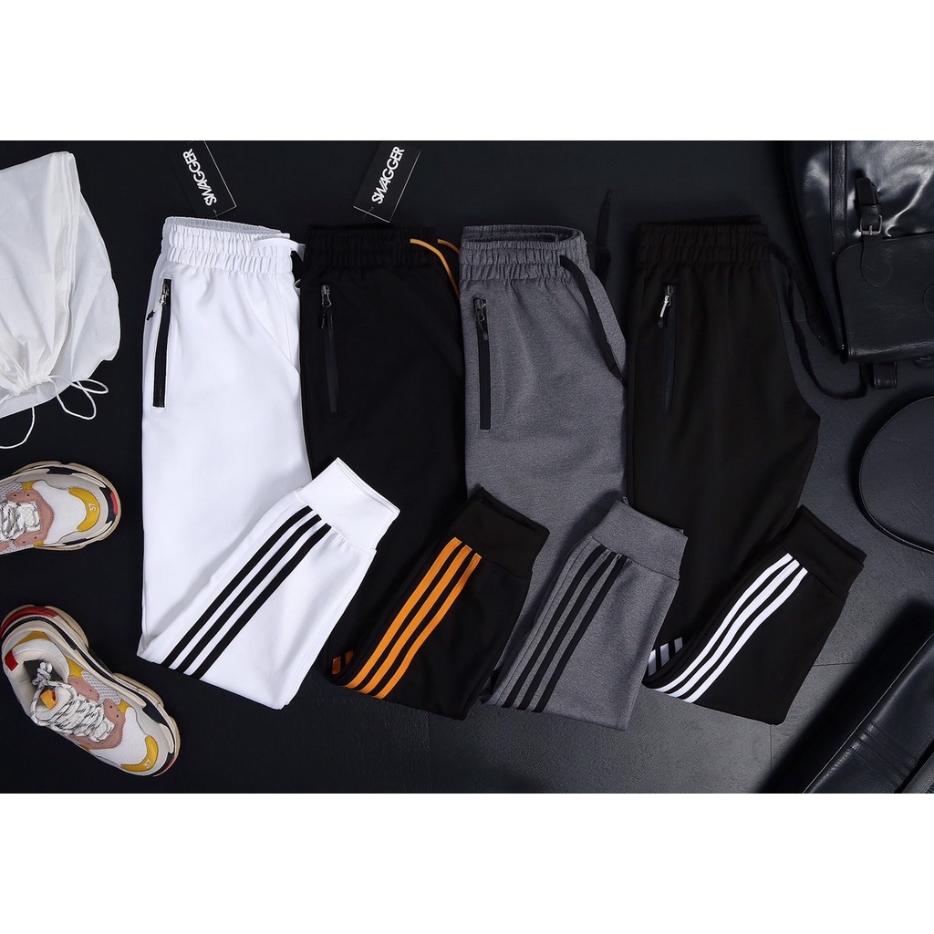 Quần Thể Thao Nam Nam Chất Umi -  Quần Jorger Nam Sọc Lửng Từ Gối Khóa Kéo Xịn - QTTX