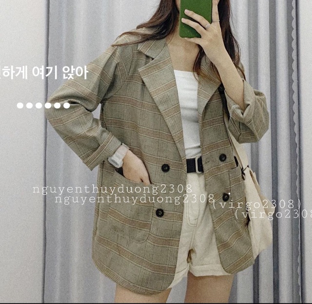 [Ảnh thật/Video]Áo Blazer 4 cúc loại 1 lớp/Áo vest nắp túi 1 lớp | BigBuy360 - bigbuy360.vn