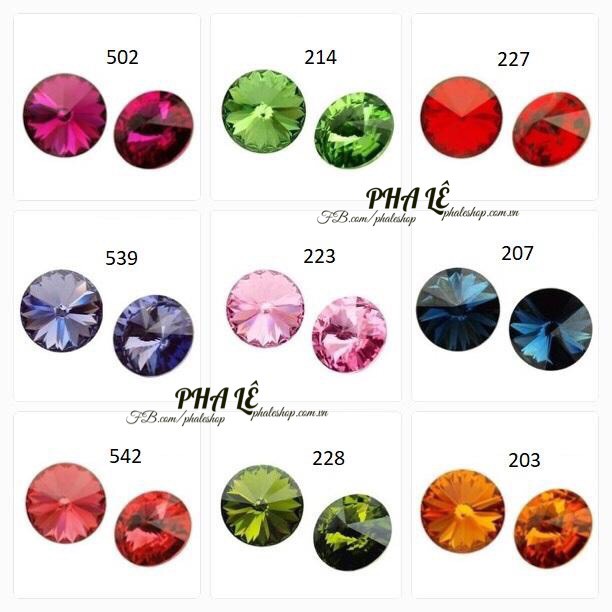 Bông Sát Tai Pha Lê Tròn Nón Lá S08 Được Thiết Kế Từ Pha Lê Swarovski