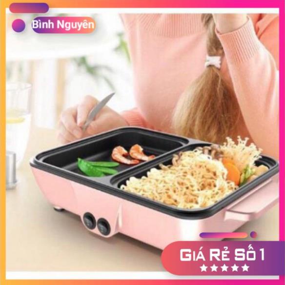 Nồi Lẩu Kiêm Nướng 🥘 2in1 Mini Hàn Quốc🥘 Bếp Lẩu Nướng Đa Năng Cao Cấp