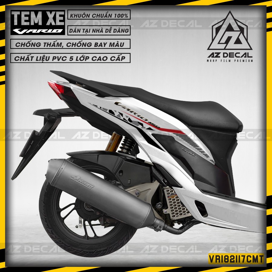 Tem Rời Xe Vario 150 Mẫu Họa Tiết Camo | VR182117CM | Decal Chế Chất Liệu PVC Chống Thấm Chống Bay Màu