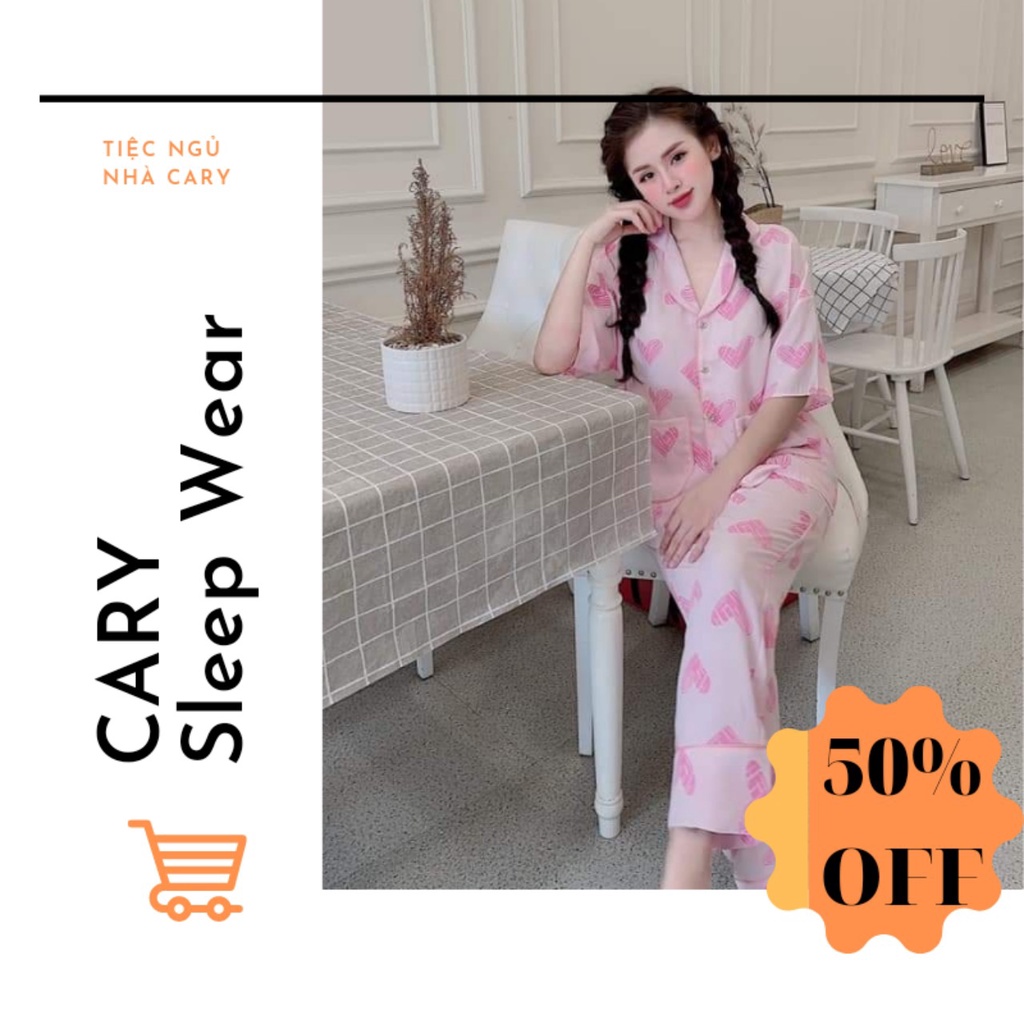 Đồ bộ mặc nhà CARY,bộ pijama bò sữa tay dơi form rộng hot trend