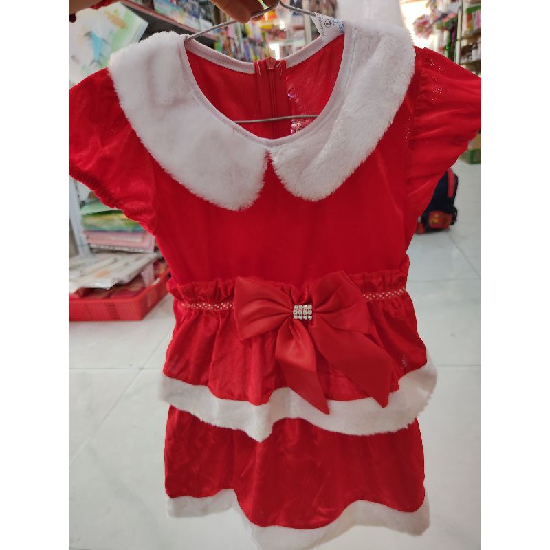 Bộ váy noel nhung cho bé gái