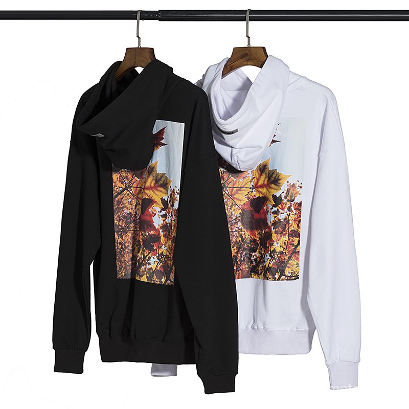 FEAR OF GODDouble-TrackESSENTIALSPhoto Floral Leaf Printed SweaterFOGMen's and Women's Loose Autumn