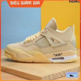 Giày thể thao Jordan 4 Retro Off-White Sail siêu đẹp, giày JD4 Off White bản cao cấp dành cho nam và nữ