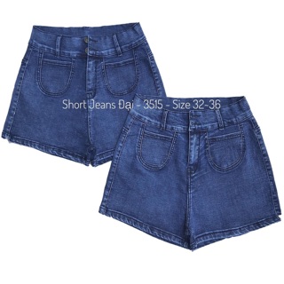 Quần đùi jean lưng cao 2 nút siêu đẹp 32-36