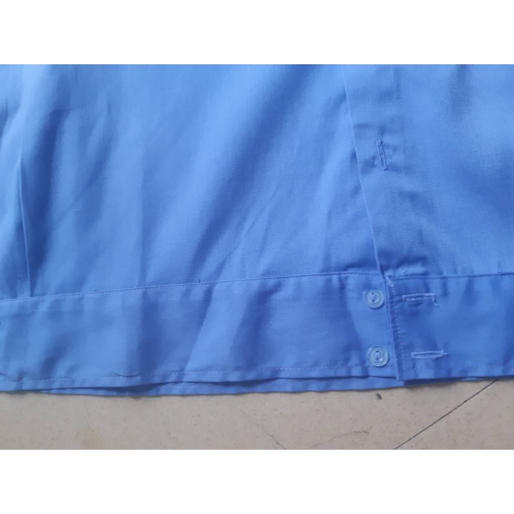 ÁO BẢO VỆ MÀU XANH HOÀ BÌNH - NGẮN TAY