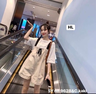 Sét đùi yếm nơ kèm áo thun - C