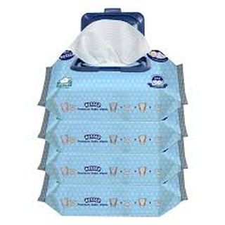 (Combo) 4 Khăn ướt cao cấp Wesser 70 tờ
