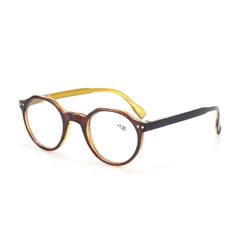 JARRED Kính Đọc Sách Gọng Tròn Họa Tiết Da Báo Màu Nâu Thời Trang + 1.0 ~ + 4.0