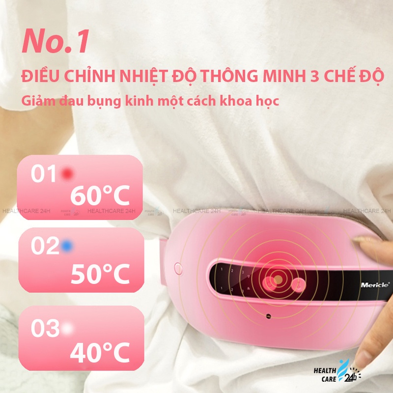 Đai chườm nóng kết hợp massage giảm đau bụng kinh cho bạn gái, máy mát xa nhiều chế độ hỗ trợ giảm mỡ bụng M39