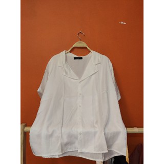 (Big size)Áo sơ mi cổ vest 2 ve mà basic 60-90kg