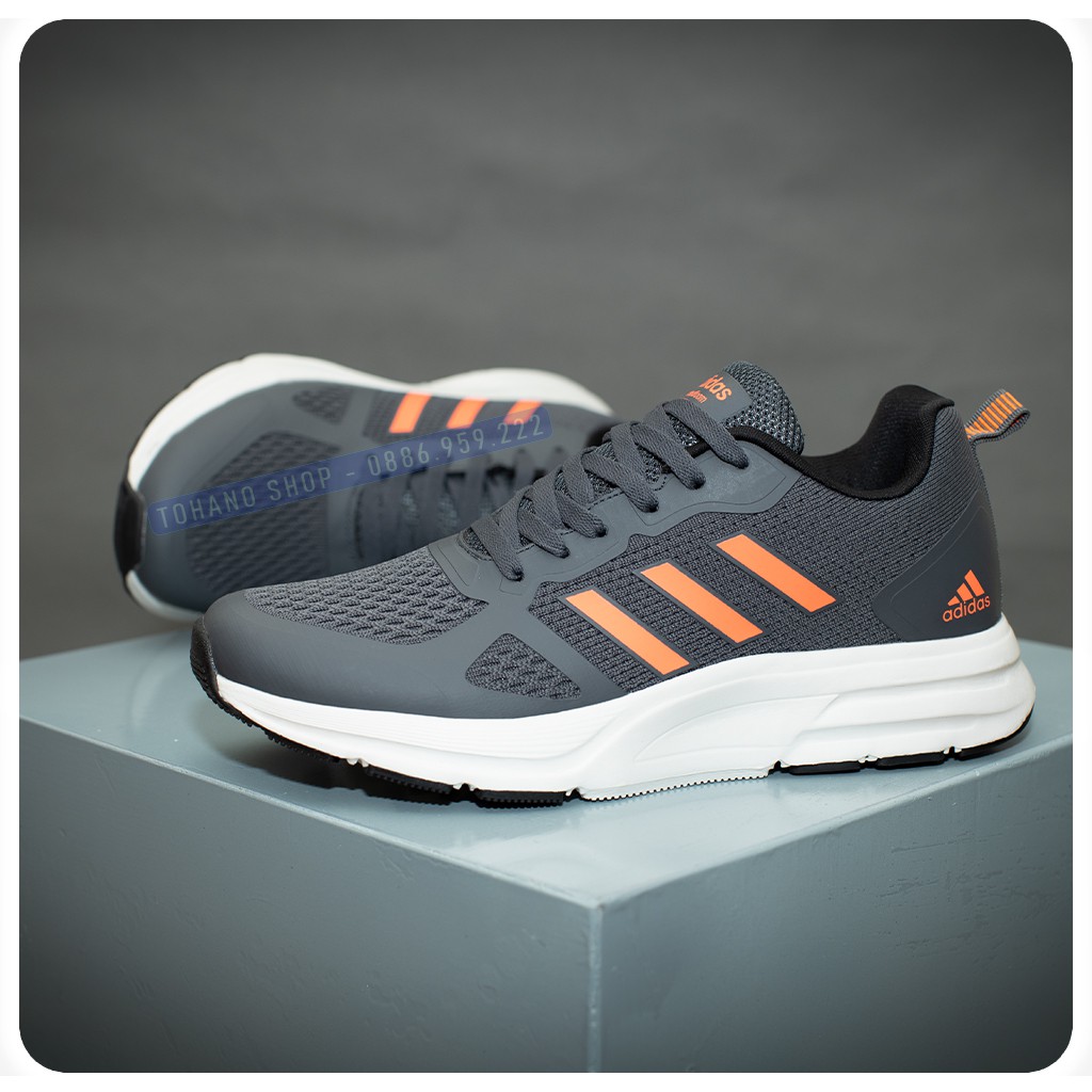 Giày Sneaker Nam Giày Thể Thao Nam D62 Màu Ghi Đậm