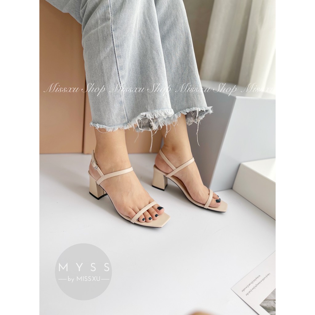 Giày sandal nữ bản ngang gót trụ xéo 5cm thời trang MYSS- SD120