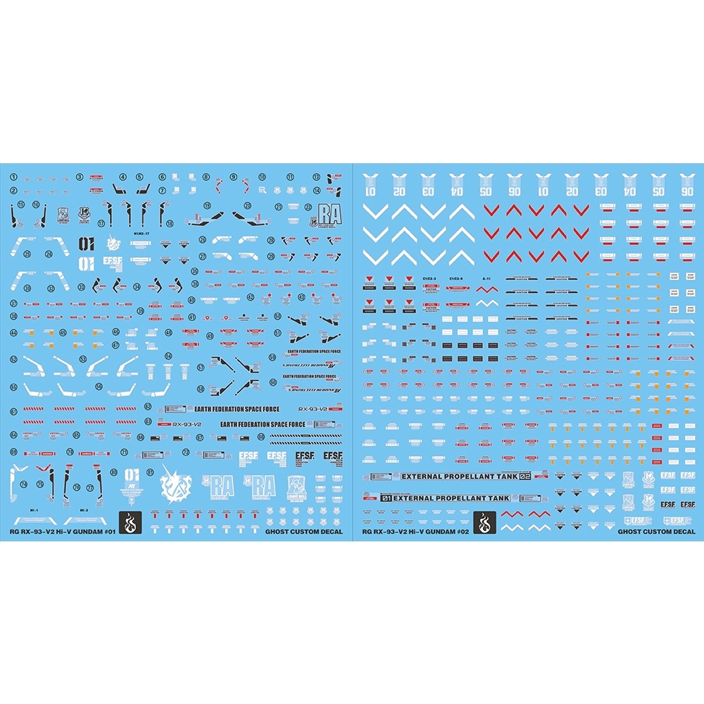 Decal Dán Trang Trí Xe Hơi GHOST RG 1144 HI-v HI NU RX-93 V2 Chất Lượng Cao
