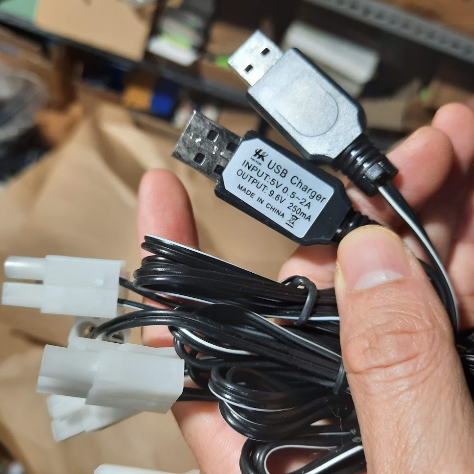 Cáp sạc 9.6V cổng nối KET 2P dùng sạc pin xe mô hình điều khiển từ xa đồ chơi trẻ em