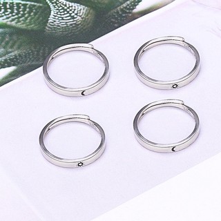 Nhẫn đôi mặt trăng mặt trời bạc không gỉ