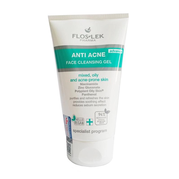 Sữa rửa mặt diệt khuẩn cho da nhờn mụn Floslek Anti Acne Bacterial Face Cleansing Gel – HANAH SKIN