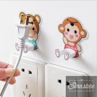 Miếng dán móc treo hoạt hình dán tường treo giữ đầu dây điện.sd2_treodd-cartoon