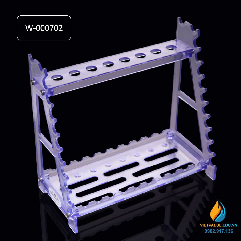 Giá treo micropipet hình tròn 15 lỗ, model W-000702, chất liệu gỗ