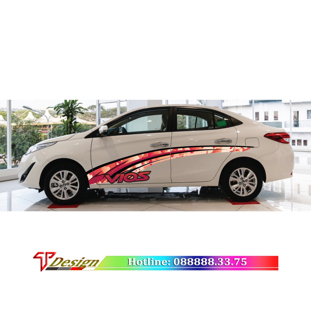 Mẫu tem xe Vios thiết kế, tem xe Toyota, tem xe đẹp WRAP57