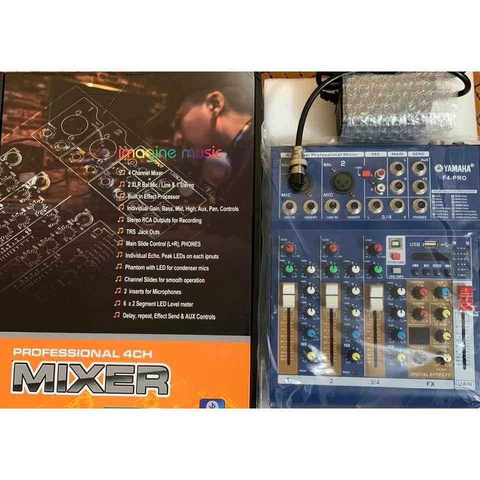 Mixer F4 Pro Phiên Bản Cải Tiến . Chất Lượng Âm Thanh Cực Hay , Dễ Dàng Sử Dụng , Phù Hợp Tất Cả Dòng Mic Thu Âm